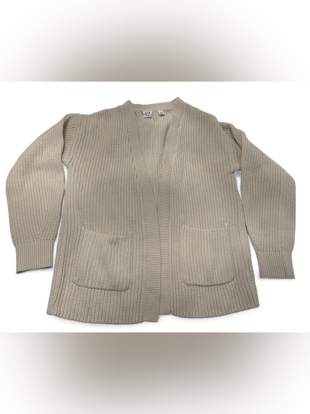 GAP Kids Knit Cardigan — Oatmeal/Beige — Size M